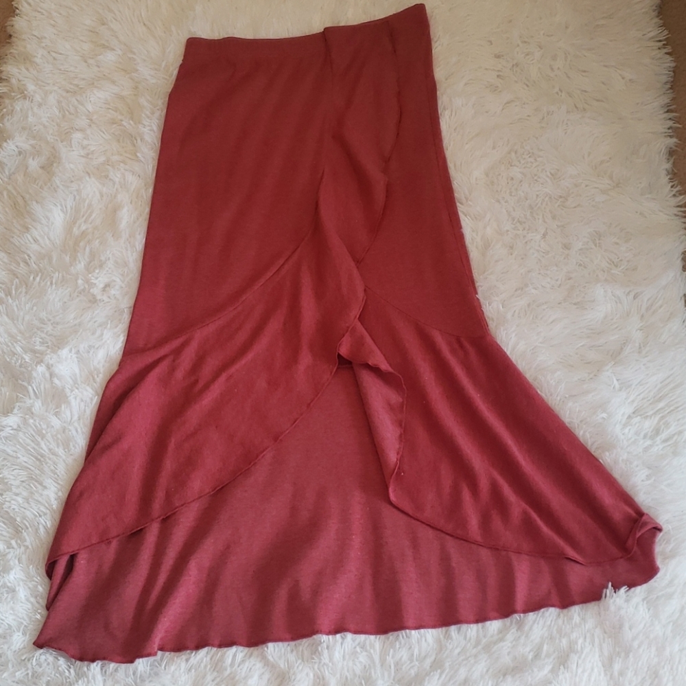 💕2 for $6 Coral faux wrap skirt